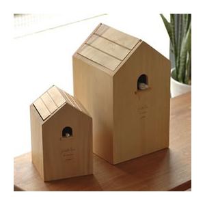 HAUS(ハオス)　ダストボックス　DUST BOX　木製 可愛い小鳥の巣箱風ごみ箱 amシリーズ