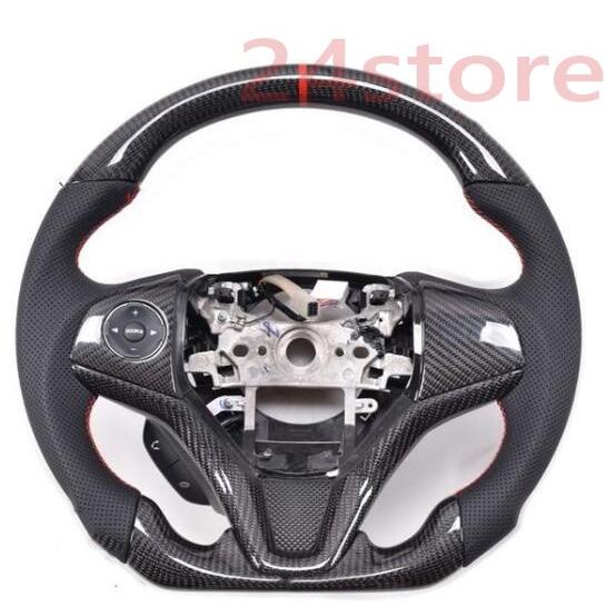 フィット Gk3 パーツ Gk4 Gk5 Gk6 Gp5 Gp6 Gp5 パーツ Gk5 アクセサリー ホンダ リアルカーボンステアリング Hf122 24store0304b Hf122 24store