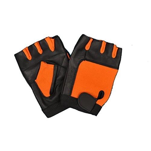 Weight Lifting Padded Leather Training Gym Exercise Cycling Wheelchair Gloves
