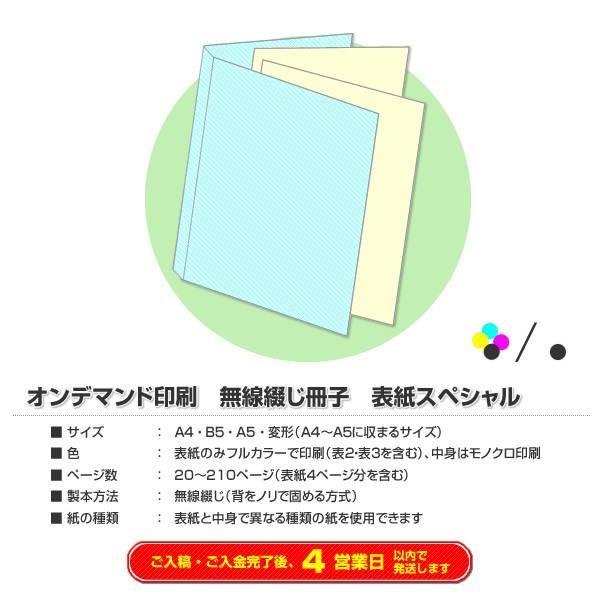 最短即日発送可 オンデマンド印刷無線綴じ冊子表紙スペシャル表紙のみカラー１２４ページ１３０冊 コンビニ受取対応商品