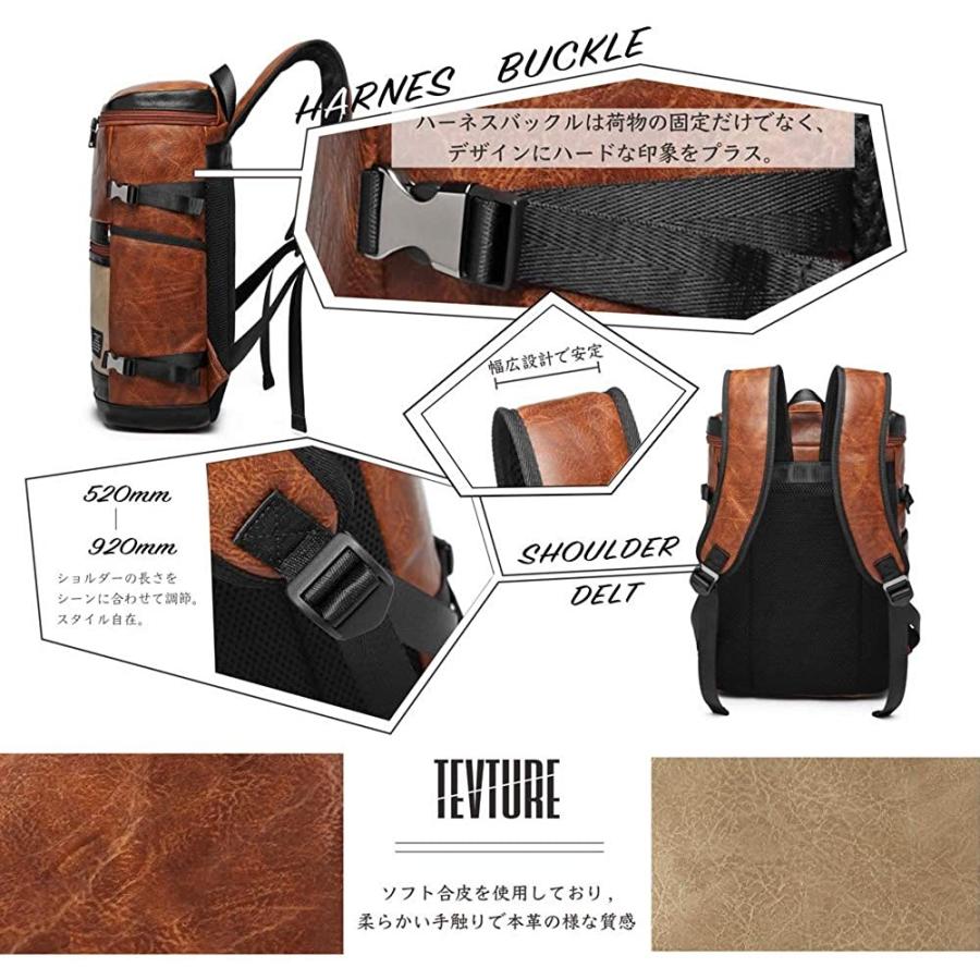グッシオウォーモ Guscio 大容量 2wayバックパック 革 リュック メンズ ファイル対応 おしゃれ Puレザー 革 Puレザー ビジネス おしゃれ レザー 良品宣言マーケット