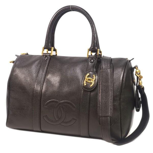 CHANEL ココマーク 【中古A/美品】 2WAY ボストンバッグ ココマーク ...