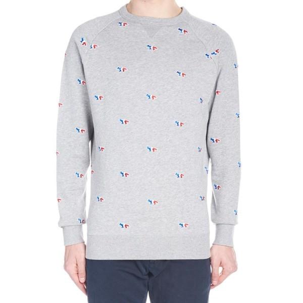 メゾン Kitsun キツネ ニット セーター メンズ アウター メンズ Kitsun Maison Kitsun Sweatshirt Grey 48 22fnjuq8xa 0a2a 海外インポートファッション Asty贅沢屋のの 高品質最も優遇 の
