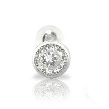 メンズ ピアス ダイヤ 0 25ｃｔ 18金ピアス 宝石 鑑定書付 片耳ピアス ダイヤモンド Siクラス 一粒 ホワイトゴールドk18 0 25ｃｔ Siクラス ソリティア スタッドピアス 宝石 18k wsium ジュエリー工房アトラス夢