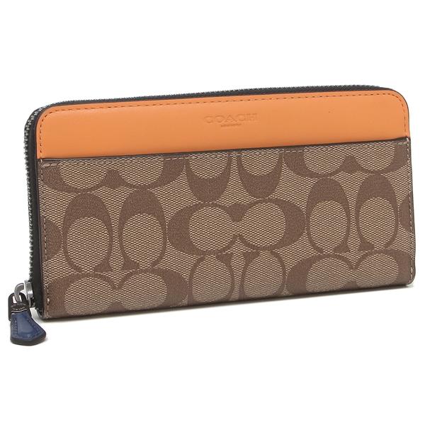 返品ok コーチ ファッション 長財布 アウトレット メンズ メンズ レディース 財布 Coach 372 Qbq9j カーキ オレンジマルチ Co F372 Qbq9j ブランドショップaxes