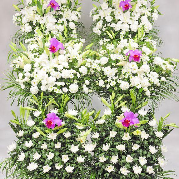 当日配送 お供え花 お得な供花スタンドセット 和洋ミックス 1 5万円コース 生花 6基セット 供花 送料無料 Os34 Sp Gifts 御通夜 花 店