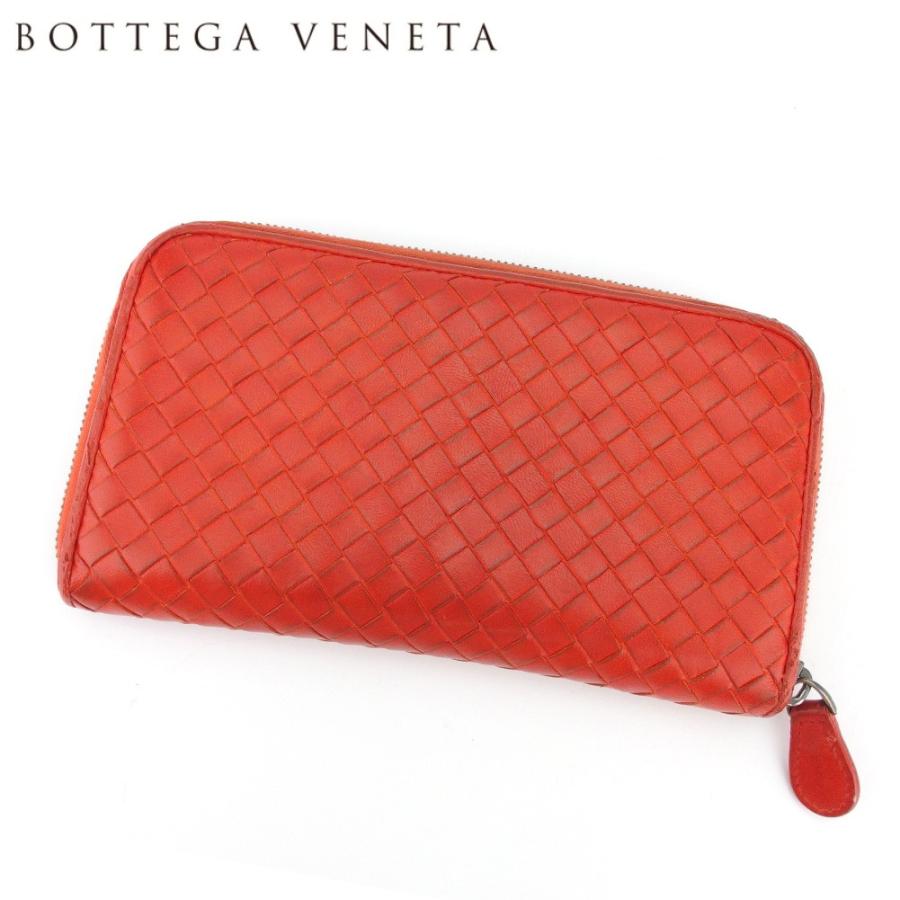 長財布 中古 ボッテガ メンズ 財布 BOTTEGA ラウンドファスナー ...