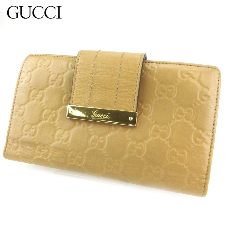 グッチ 長財布 T T グッチ 三つ折り 財布 財布 レディース メンズ レディース グッチシマ Gucci 中古 T Brand Depot