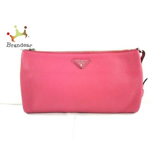 プラダ Prada ファッション ピンク クラッチバッグ Bp0866 ピンク 革タグ 値下げ レザー 値下げ ブランディア ヤフーショップ