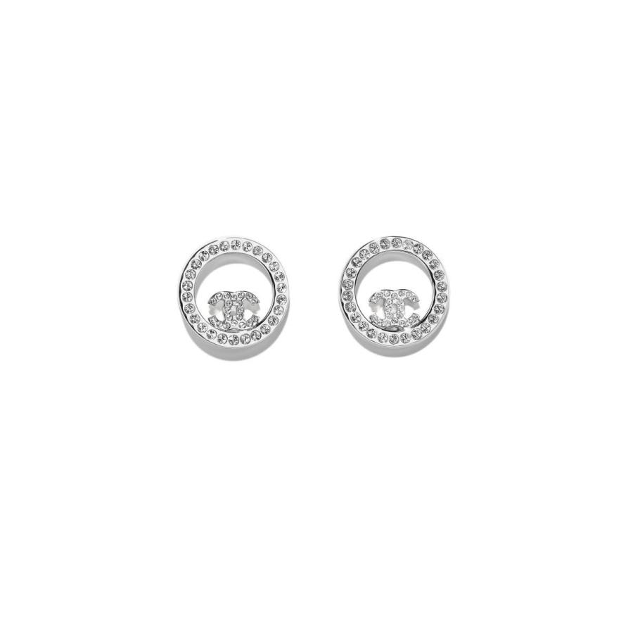 シャネル 春 Chanel ピアス シルバー クリスタル ストラス ビジュー 夏 ラインストーン ビジュー 6562y003z3502chanelay003z3502 Chanelist