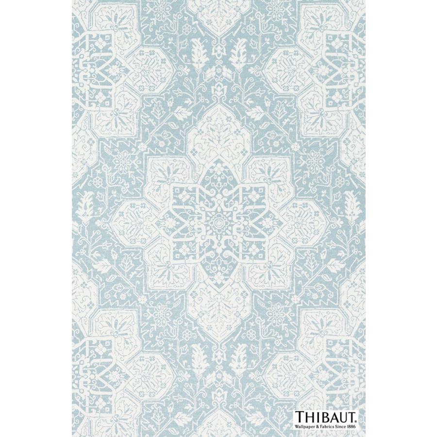 輸入壁紙 住宅設備 Thibaut Selection オリエンタルダマスクライトブルー Diy 工具 T T インテリアショップ デコール