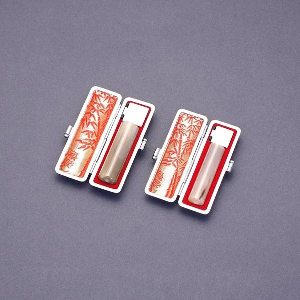 爆買い価格 印鑑セット/実印·銀行印2本セット/本ワニ(腹側)付-SS ...