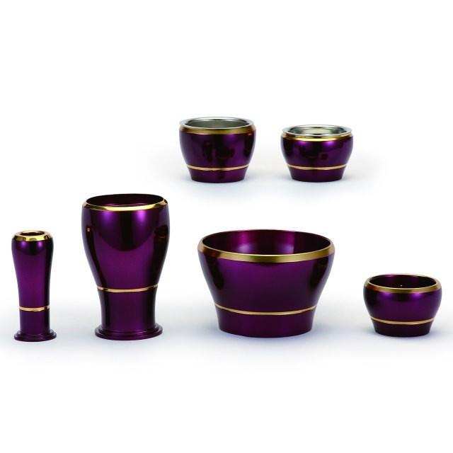 仏具セット いのり 3 0寸 ワイン 6具足 3 0寸 真鍮製 仏壇 仏具 おしゃれ モダン 真鍮製 E 002 3 6 Set フラワー ショップ乃木坂