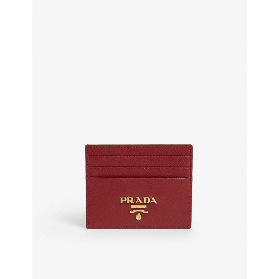 プラダ Leather Prada レディース カードケース 名刺入れ レディースファッション Logo Fuoco カードケース 名刺入れ Saffiano ファッション Leather Fuoco Ap5 プラダ Cardholder カードケース 名刺入れ Fuoco ファッション小物 Ap5