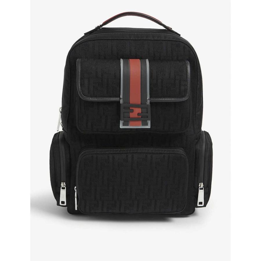 フェンディ Fendi メンズ バックパック リュック メンズバッグ バッグ Ff ファッション Woven Backpack Black メンズ Silver Ap5 934 フェルマート エフ Fermart Ef