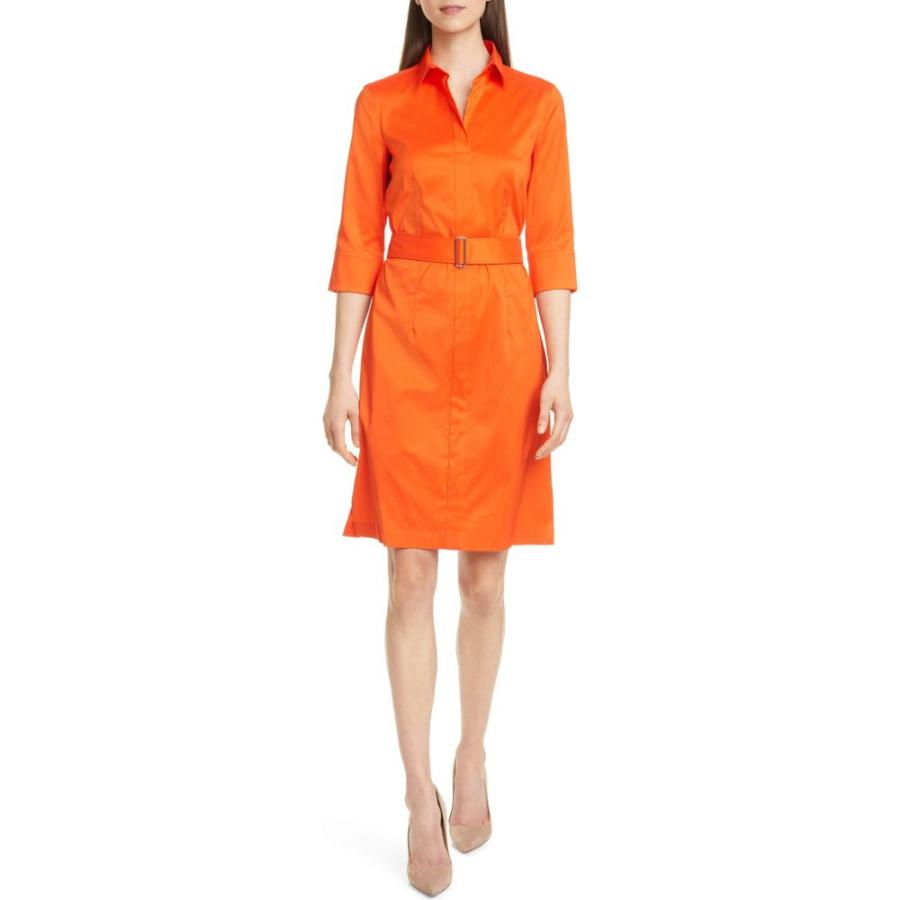ヒューゴ ボス Boss ワンピース ワンピース レディース ワンピース Daliri シャツワンピース ワンピース ドレス Daliri Belted Shirtdress Fiery Orange Dp3 Ffd6fad87d フェルマート エフ Fermart Ef