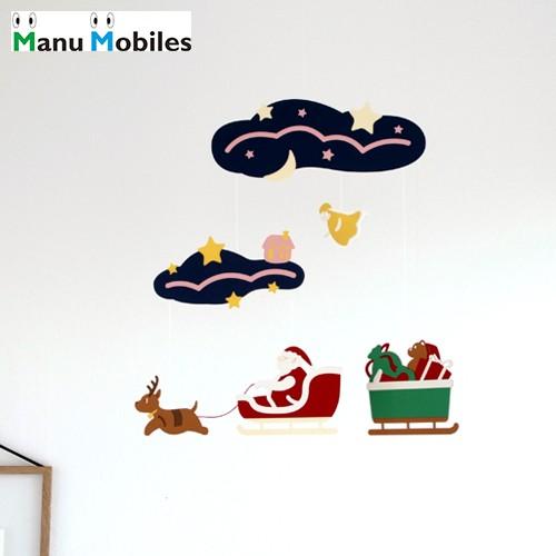 モビール サンタクロースが往く マニュモビールズ Holy Night クリスマス 飾り 子供部屋 子供 赤ちゃん 日本製 Manu Mobiles