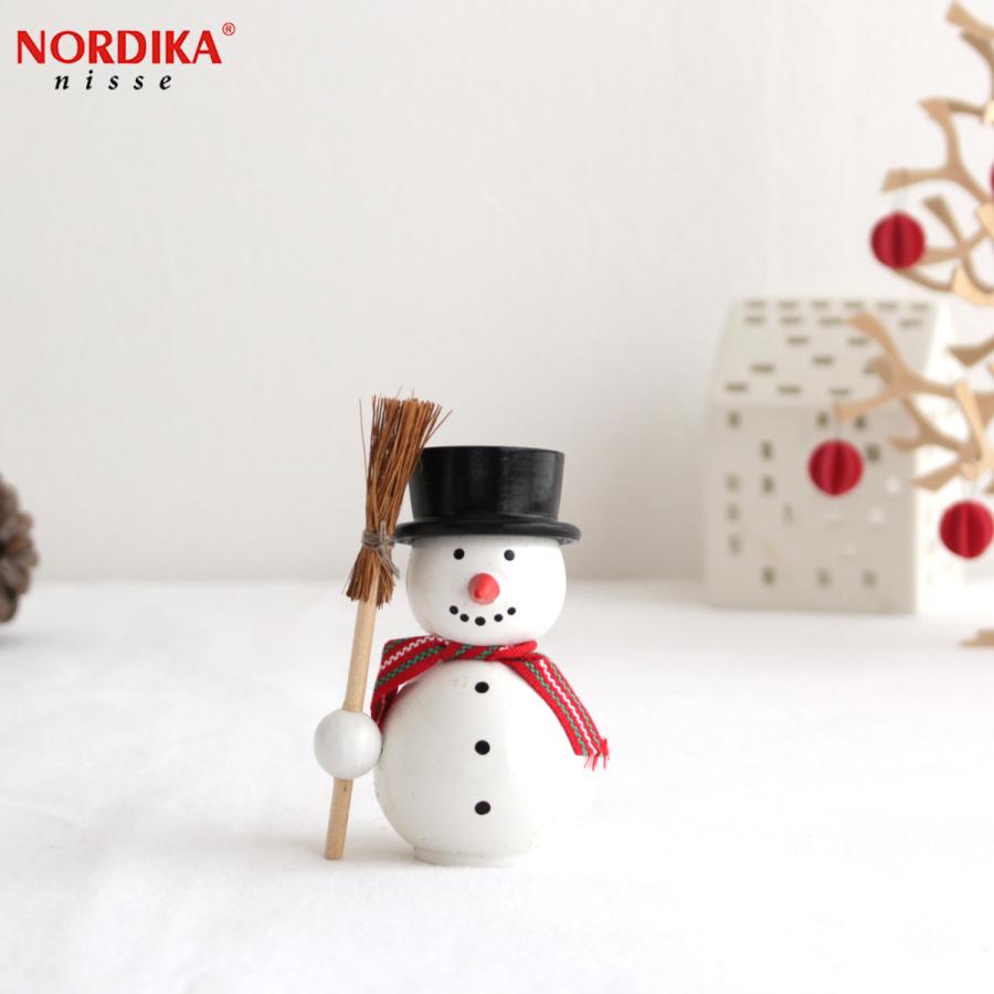 【今季完売】ノルディカニッセ スノーマン 雪だるま NORDIKA nisse クリスマス 雑貨 木製 人形 北欧 NRD120083