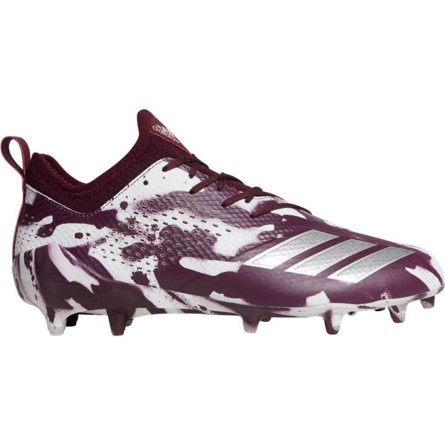 maroon and white football cleats