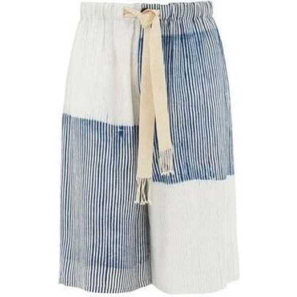 ロエベ Loewe Shorts メンズ メンズファッション ショートパンツ Loewe ボトムス パンツ ボトムス パンツ Drawstring Tie Satin Pinstriped Satin ボトムス パンツ Shorts Satin Blue Hb フェルマート Fermart 2号店