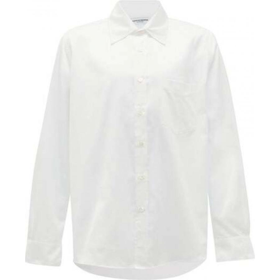 マリーン セル Marine Serre ファッション メンズ シャツ Serre トップス Shirt Crescent Moon Jacquard Organic Cotton Poplin Shirt White Hb フェルマート Fermart 2号店