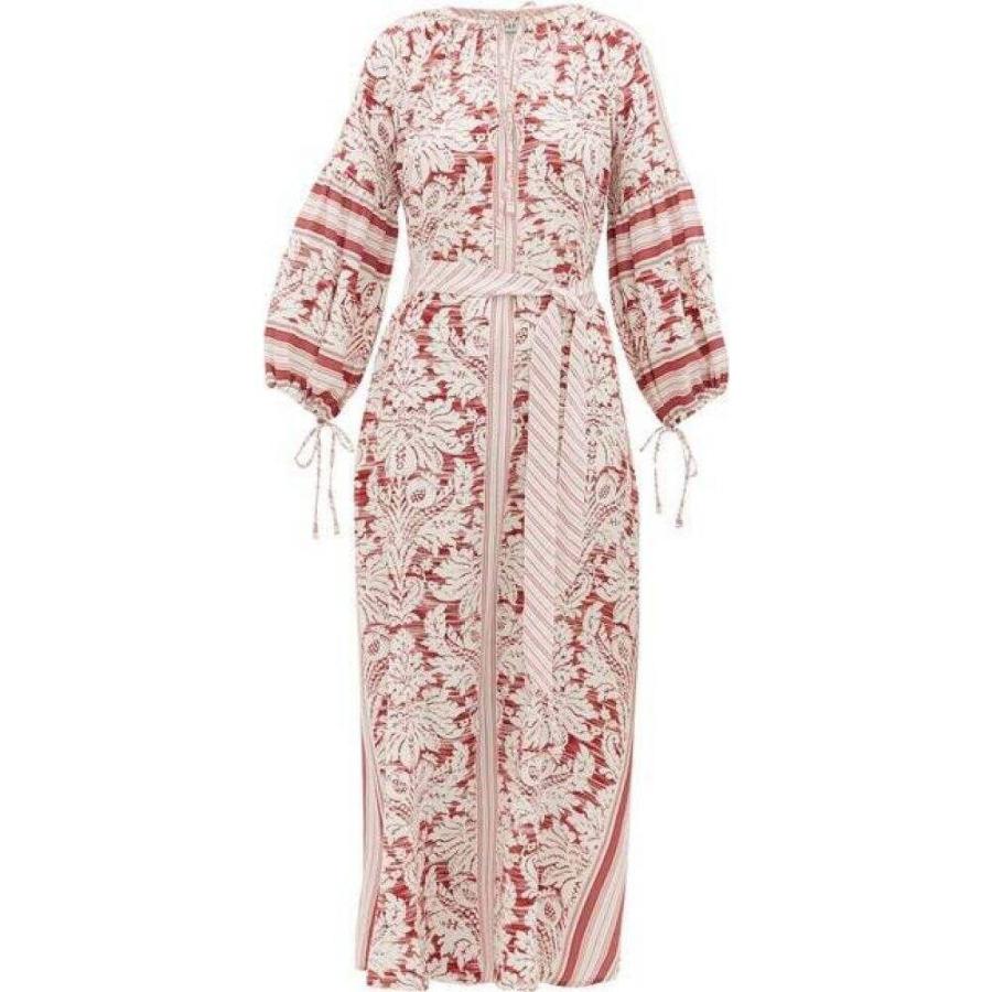ダスコリ D Ascoli レディース ビーチウェア Maxi ワンピース ドレス 水着 ビーチウェア Dress Southampton Print Silk Crepe Silk Crepe Maxi Dress Red