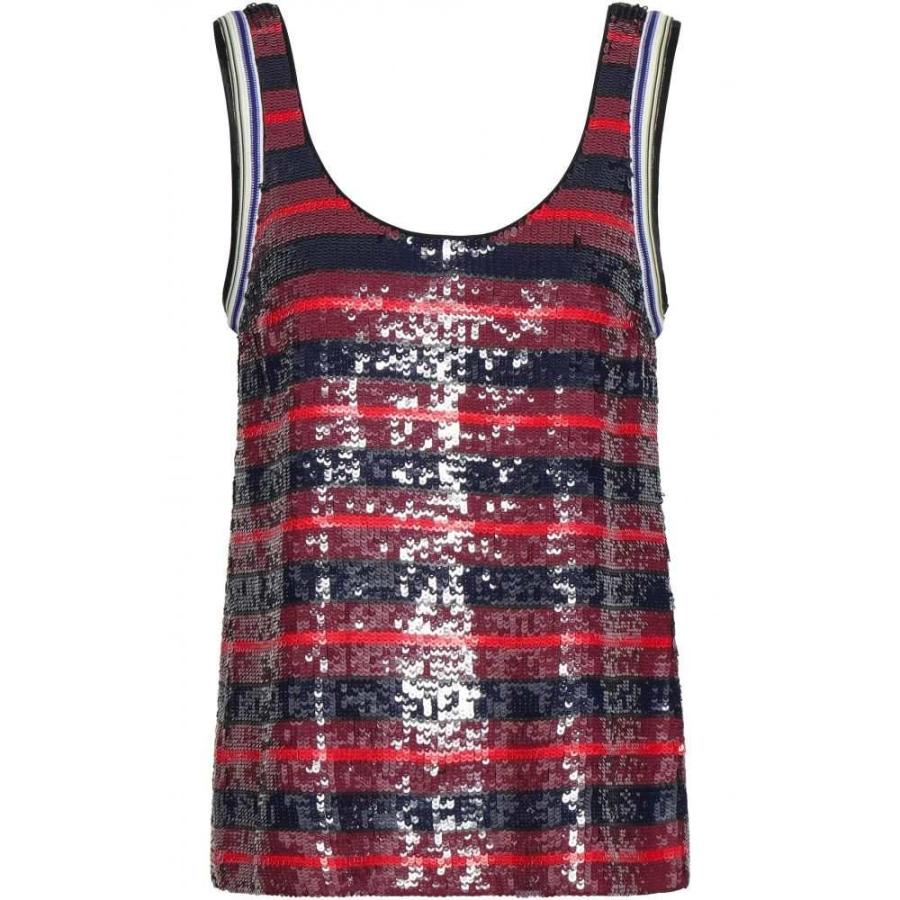 スリーワン フィリップ リム Lim 3 1 Phillip Lim ファッション レディース タンクトップ トップス トップス Sequined Striped Silk Georgette Tank Burgundy Lo Ff425c55 フェルマート Fermart 2号店