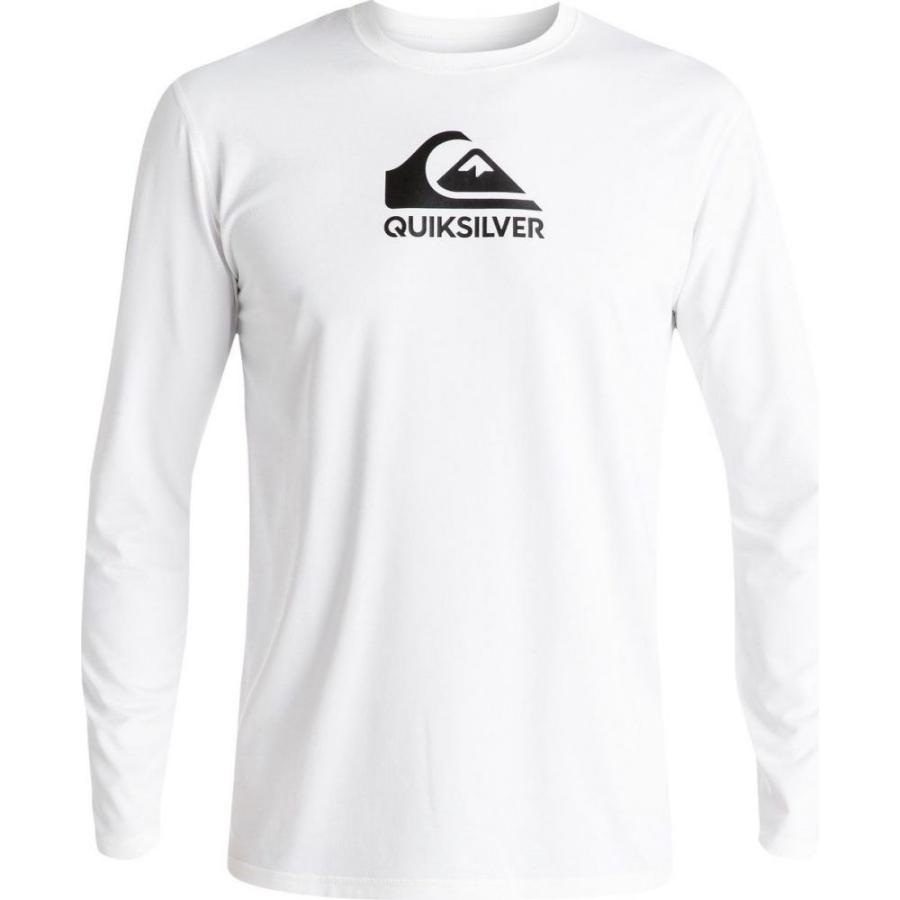 クイックシルバー Quiksilver メンズ Rash ラッシュガード 水着 ビーチウェア Solid スポーツ Streak Long Sleeve メンズ Rash Guard White