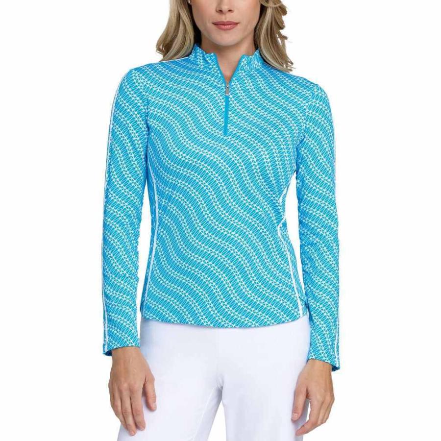 テイル テイル Tail レディース ゴルフ レディース トップス Pullover Extended Size Printed Mock Neck 1 4 Zip Golf Pullover Atomic Blue Od5 Ffbd59d0e1 フェルマート Fermart 2号店