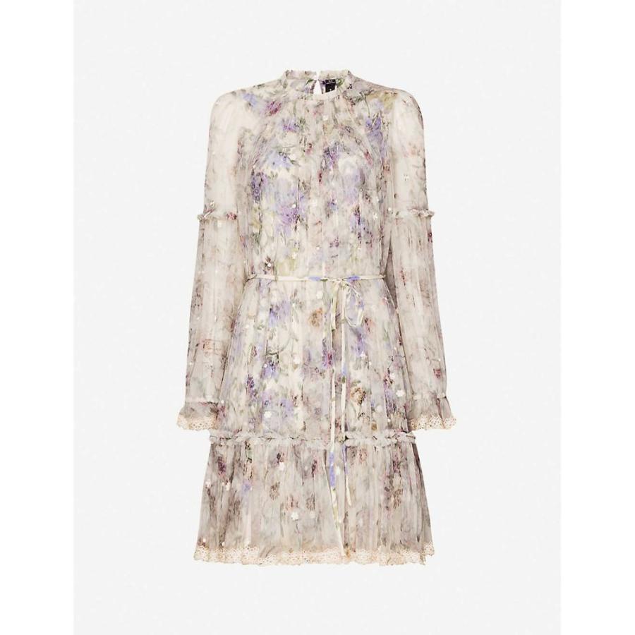 ニードル アンド スレッド Ditsy Needle And Thread Thread レディース ワンピース スレッド ミニ丈 ワンピース ドレス Lilacs Ditsy Floral Print Tulle Mini Dress Champagne Ap5 544 フェルマート Fermart 3号店格安 最安値公式サイト
