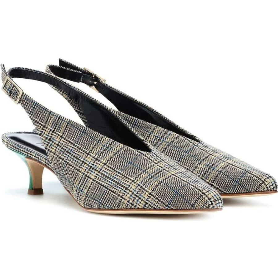 ティビ Tibi レディース パンプス シューズ 靴 Plaid Pumps Lia Plaid パンプス Kitten Heel Pumps Tan Blue Plain Kelly Green Hb4 P フェルマート Fermart 3号店