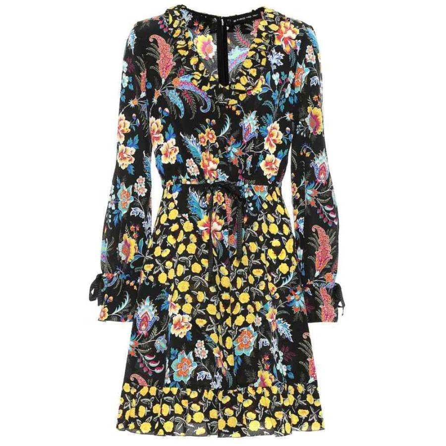 エトロ Etro レディース ノースリーブ Silk ワンピース エトロ ワンピース ドレス Ruffle Trimmed Floral Silk Dress