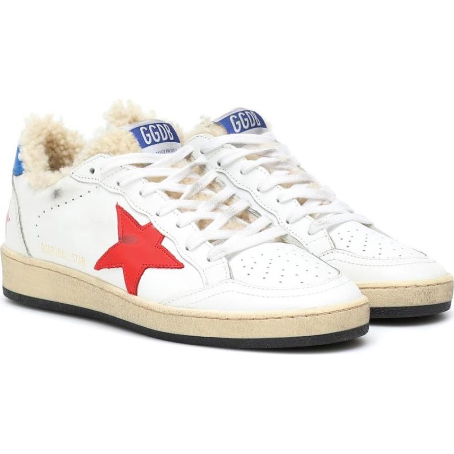 ゴールデン グース Golden グース Goose レディース スニーカー Ball シューズ 靴 Ball Star Golden Leather And Shearling Sneakers White Shearling Red Star Hb4 P フェルマート Fermart 3号店