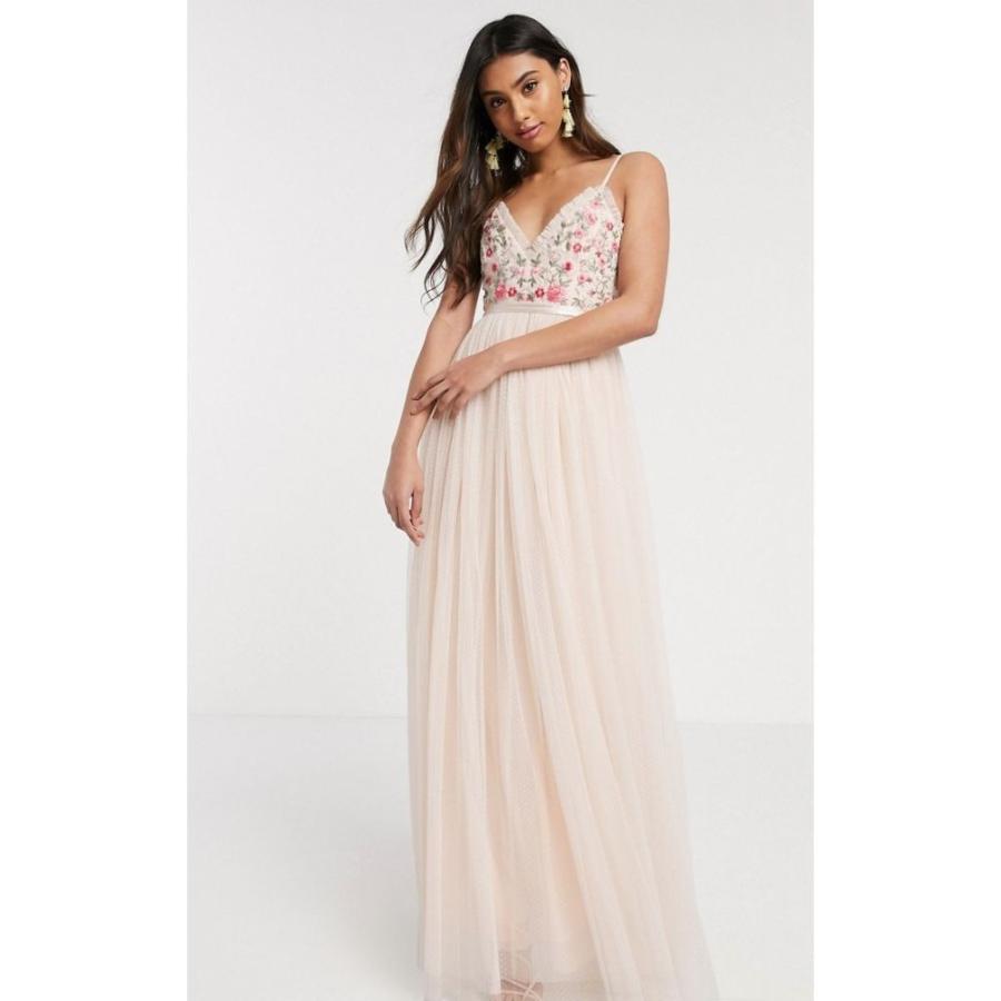 ニードル アンド スレッド Needle Thread レディース スレッド パーティードレス ワンピース ドレス Gown アンド Embroidered Cami Gown In Blush ベビーピンク Ap フェルマート Fermart 1号店