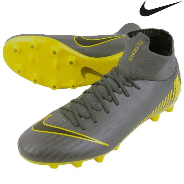ナイキ 人工芝 Nike マーキュリアル グレー スーパーフライ 6 Pro Hg 6 Ao1443 070 サッカー スパイク 土グラウンド 人工芝 天然芝 対応 グレー イエロー 灰 Ao1443 070 フタバスポーツアスリート店