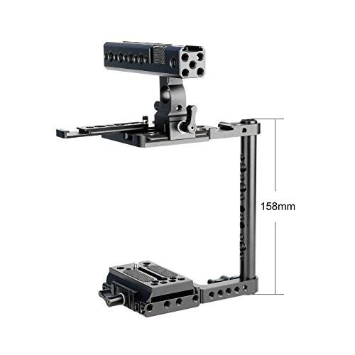 Niceyrig がちゃのniceyrig 汎用カメラケージ ハンドルグリップ付き ビデオカメラ レール付き カメラケージ Canon 5d 6d 7d 8d Niko がちゃ