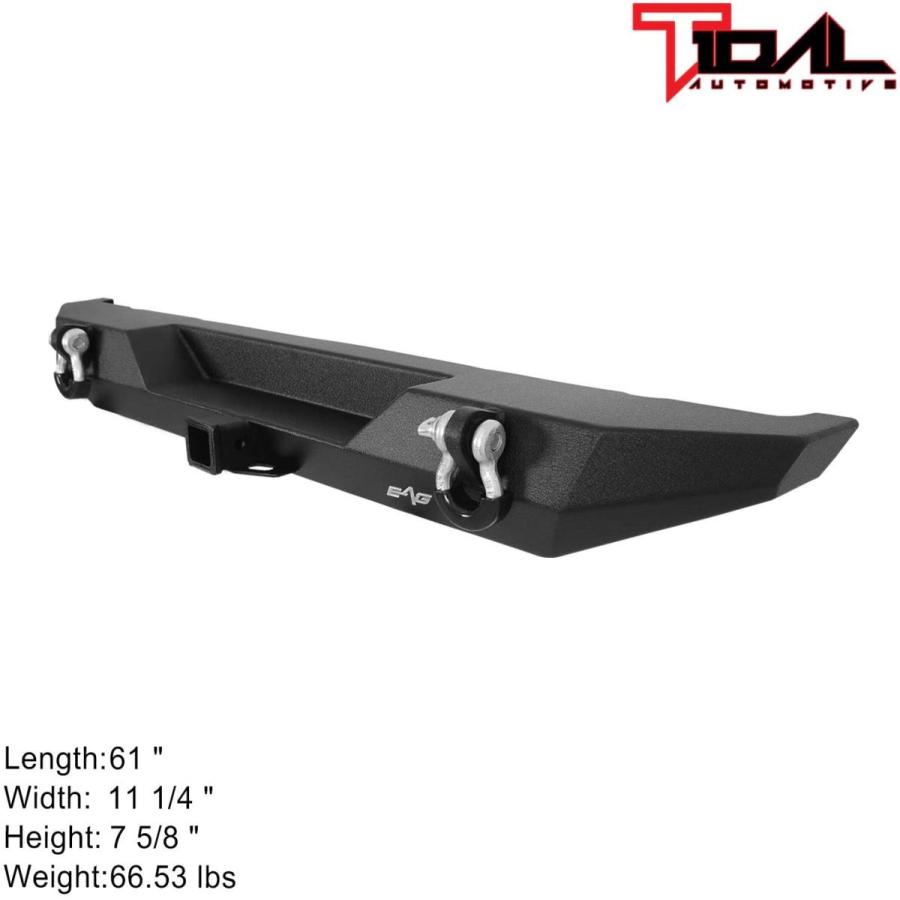 在庫処分大特価のtidal Receiver Steel Rear Bumper With Hitch Receiver バンパー Fit For With 76 86 Jeep Wrangle U Halプロショップ2安心の正規品定価販売の