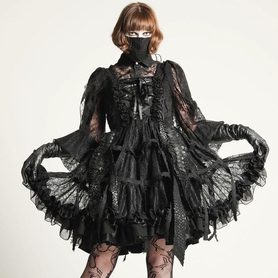 H Naoto ゴスロリ ワンピース ゴシック Jsk Scalel 鳥籠 ドラゴンレザー ゴシック ゴスロリ ロリータ Dragon Scalel Bird Cage Dress Cnf28 O275 Bk M H Naoto Gosヤフー店