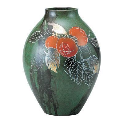 高い品質人気殺到の高岡銅器 銅製花瓶 花瓶 花器 山本秀峰作 新坪形 柿 10号 94 02 北海道 沖縄 離島 花瓶 花台 別途送料 Ab ホームセンター通販 人気沸騰抜群 の