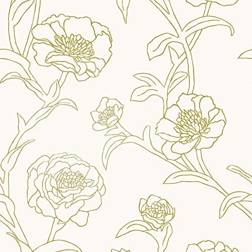 Tempaper Peonies Removable Wallpaper 20 5 X 壁紙 396 内装 Gold Leaf Removable 並行輸入品 Idvdxxamb008pn3dzi 輸入暮らし Com
