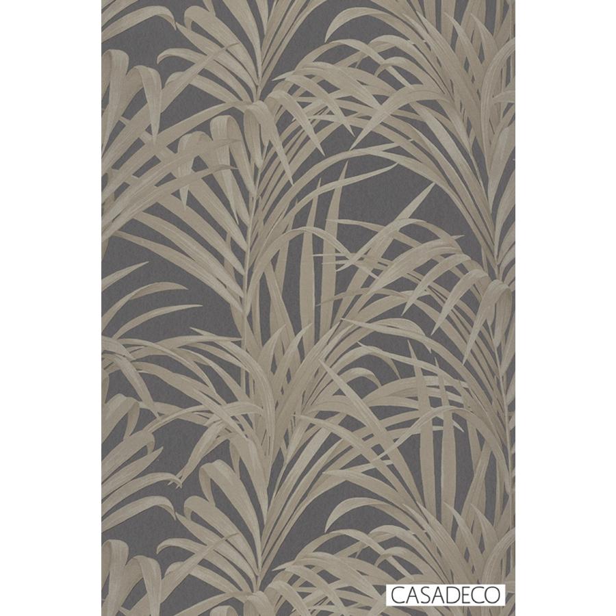 輸入壁紙 Casadeco Utopia5 Lou Utopia5 黒 Casadeco 茶 葉 シック Utopia5 Lou Joyris 茶 ジョイリス