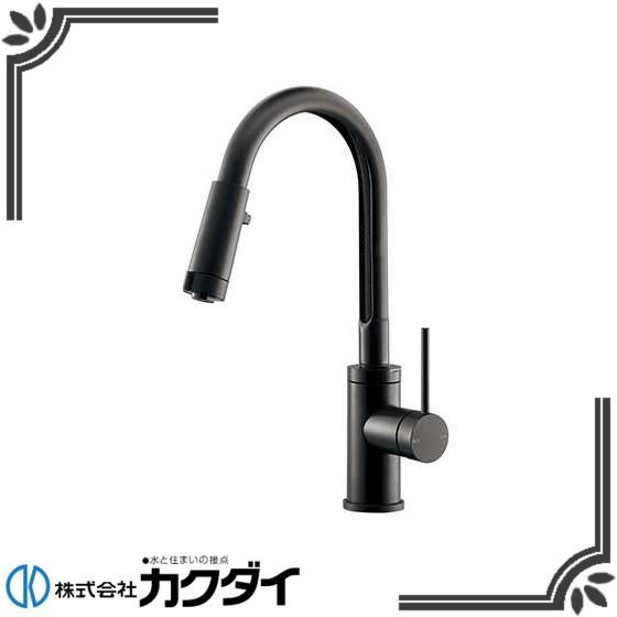カクダイ Varuna 117 132 D Varuna 住宅設備 117 132 D シングルレバー混合栓 シャワー付き マットブラック Kakudai 117 132 D 住宅設備販売ドットコム ヤフー店