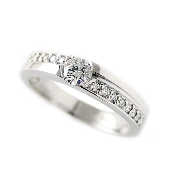 婚約指輪 プラチナ ダイヤモンド Eカラー CGL 0.2カラット VVS1クラス 