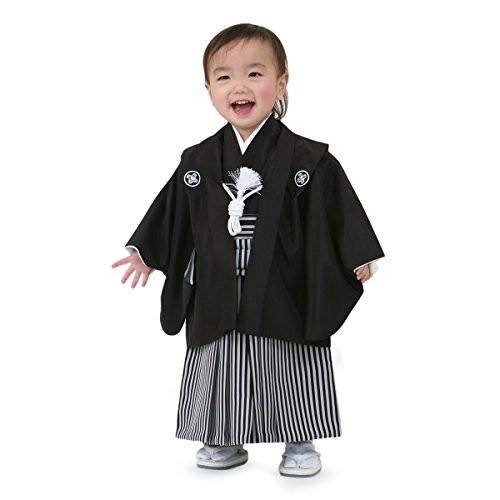 大きな割引安い購入の ショップ 黒紋付 ルシア 1才 70 80cm 1才 70 80cm 男の子ベビー着物セット 羽織袴 ショップ 羽織袴