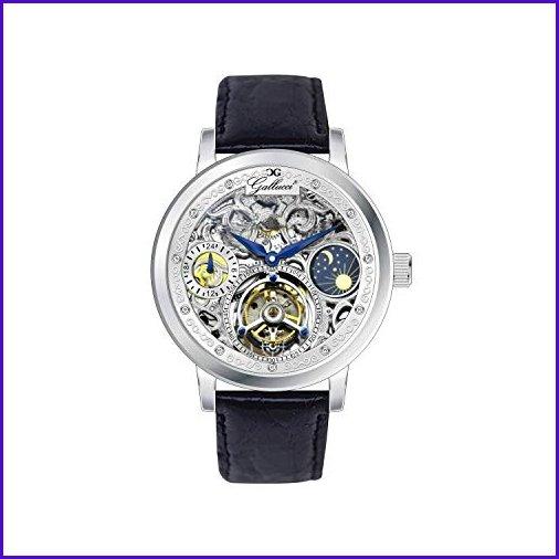 国産正規品】のGallucci Unisex Fashion Skeleton Tourbillon Watch ...