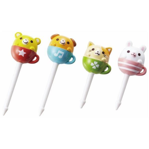 まとめ お弁当 ピック グッズ ティーカップアニマルピック キャラ弁 デコ弁 グッズ 600個セット トップセラー Ds マジェンタ ユナイテッド モール