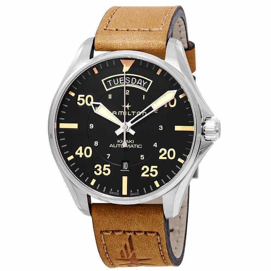 ハミルトン Automatic 腕時計 Hamilton Khaki Pilot Pilot 腕時計 Day Date デイデイト Automatic Black Dial メンズ Watch H セレクトショップ なんくる
