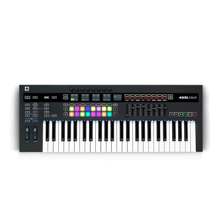 Novation 49sl 楽器 器材 Mkiii Dtm Daw 8トラックシーケンサー搭載 Midiキーボード Midiキーボード 49鍵盤仕様 にゅーはぴねす