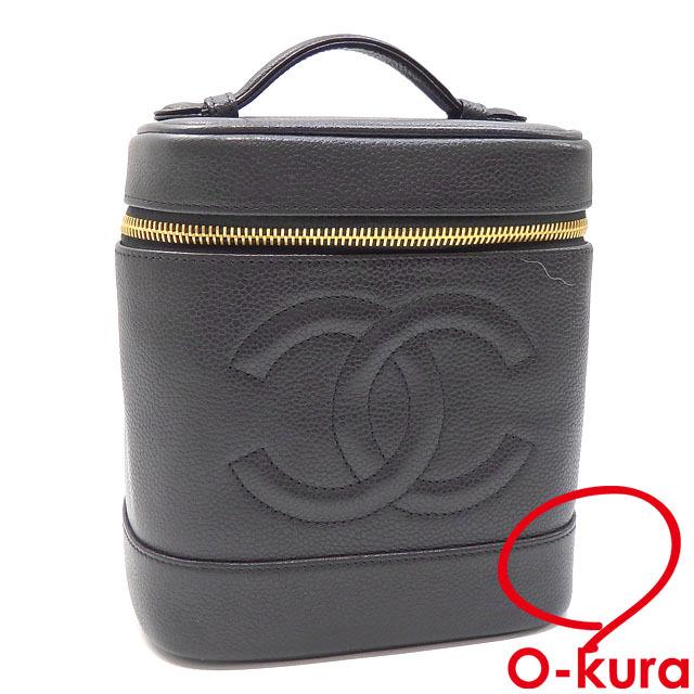 CHANEL☆シャネル ココマーク キャビアスキン バニティバッグ
