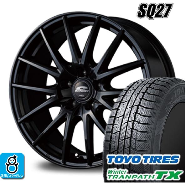 トーヨータイヤ Sq27 ウィンタートランパスtx 215 新品 55r17 スタッドレス タイヤ ホイール 新品 4本セット シュナイダー タイヤ ホイール Sq27 パーツ バランス調整済み Txsq27mbk27 オールドギア
